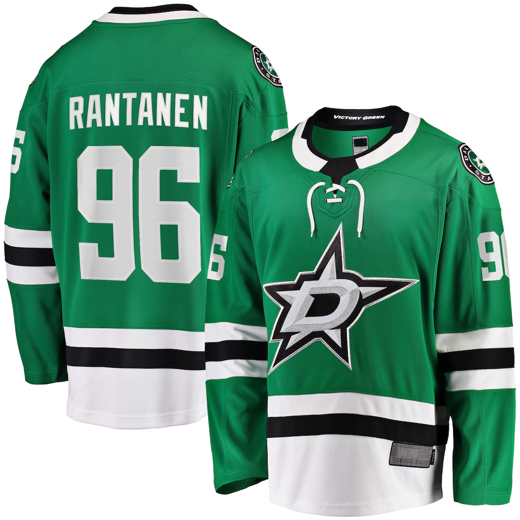 Kdoa D.Stars #96 Mikko Rantanen Kelly Green Home Breakaway Jerseys