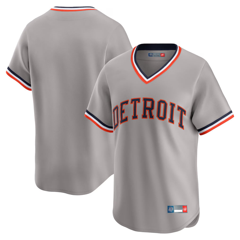 Kdoa D.Tigers Gray Cooperstown T-shirt Home Game Blank Player Stitched Jerseys