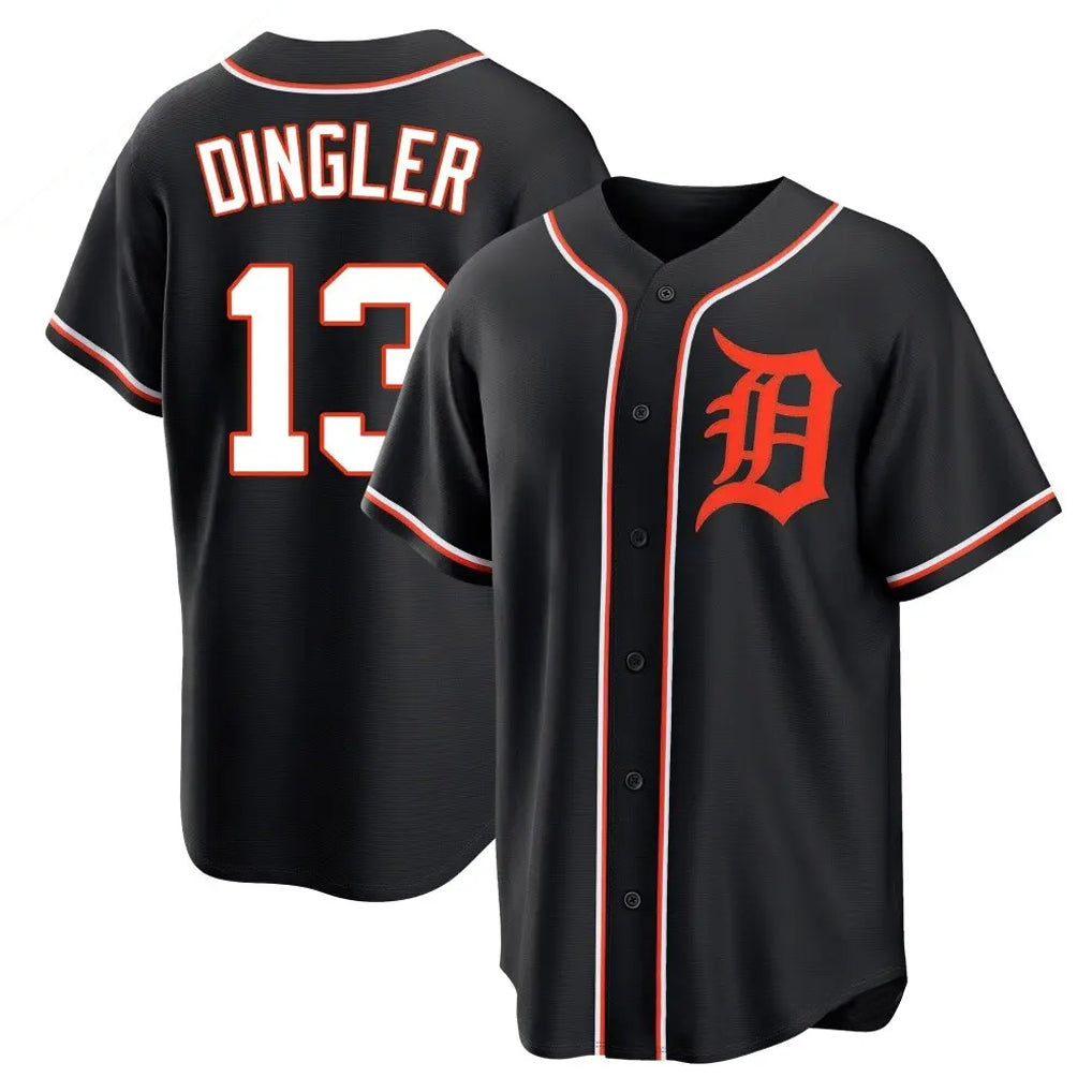 Kdoa D.Tigers #13 Dillon Dingler Player Black Fashion Out Home Game Stitched Jerseys
