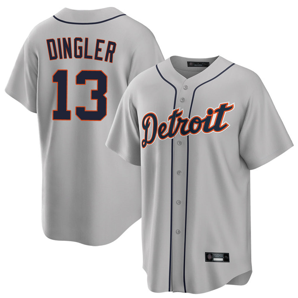 Kdoa D.Tigers #13 Dillon Dingler Player Gray Home Game Stitched Jerseys