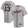 Kdoa D.Tigers #13 Dillon Dingler Player Gray Home Game Stitched Jerseys