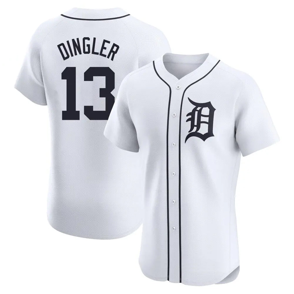 Kdoa D.Tigers #13 Dillon Dingler Player White Limited Elite Home Stitched Jerseys