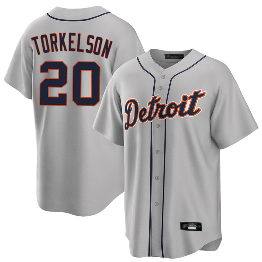 Kdoa D.Tigers #20 Spencer Torkelson Player Gray Home Game Stitched Jerseys