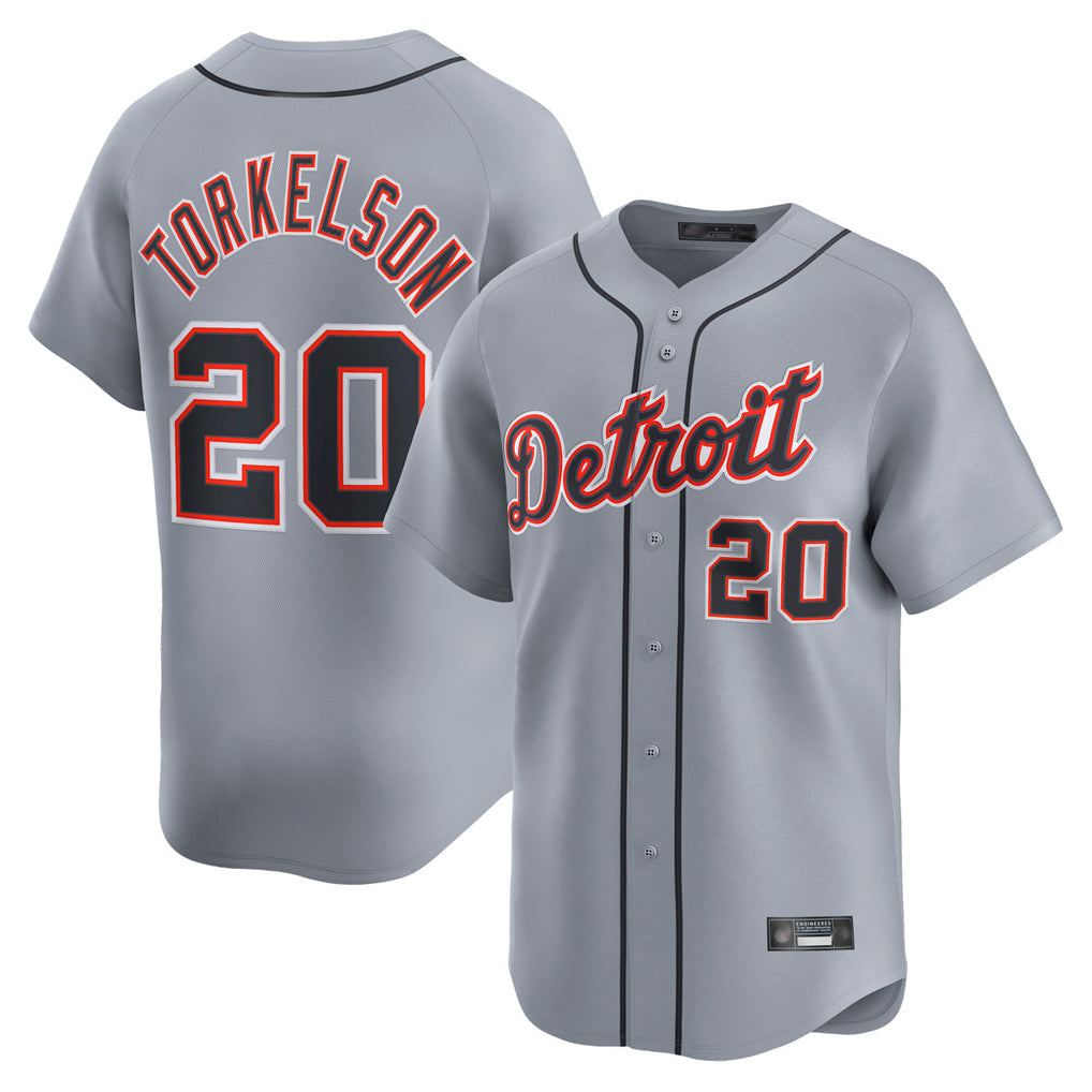 Kdoa D.Tigers #20 Spencer Torkelson Player Gray Home Limited Stitched Jerseys