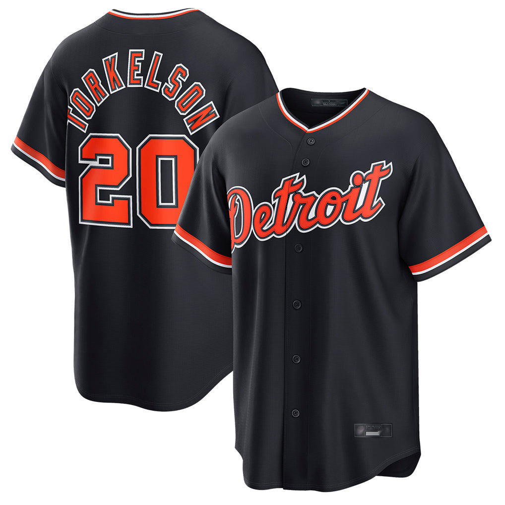 Kdoa D.Tigers #20 Spencer Torkelson Player Navy Home Game Stitched Jerseys