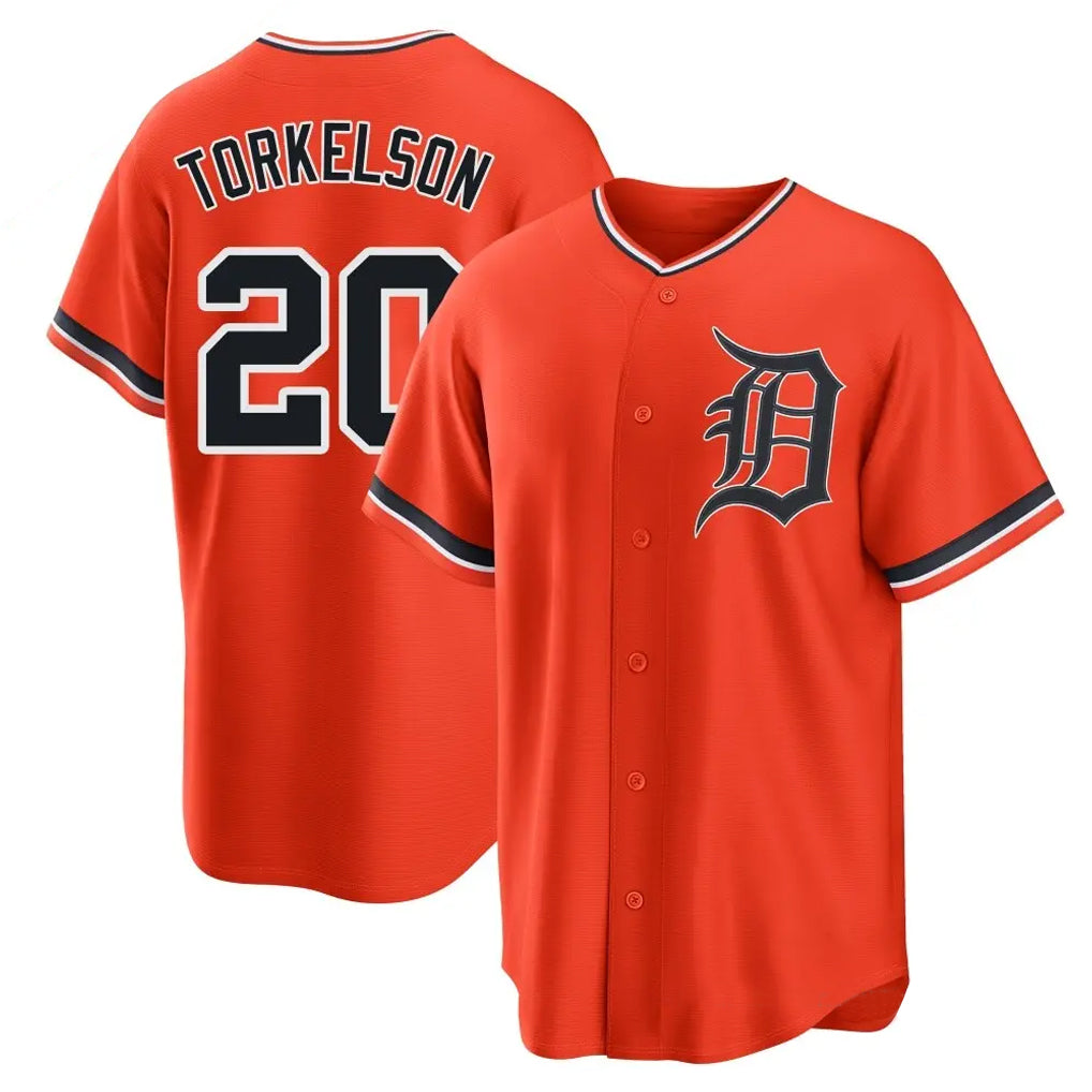 Kdoa D.Tigers #20 Spencer Torkelson Player Orange Home Game Stitched Jerseys