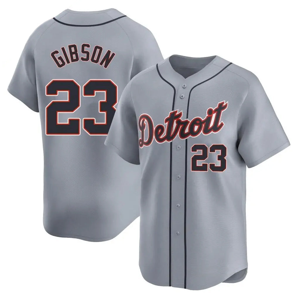 Kdoa D.Tigers #23 Kirk Gibson Player Gray Home Limited Stitched Jerseys