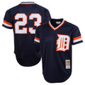 Kdoa D.Tigers #23 Kirk Gibson Player Mitchell & Ness Navy 1984 Mesh Batting Practice  T-shirt Stitched Jerseys