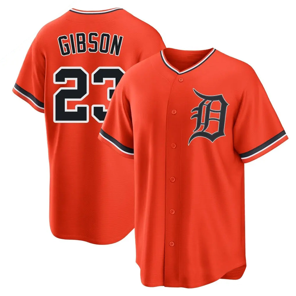 Kdoa D.Tigers #23 Kirk Gibson Player Orange Home Game Stitched Jerseys