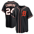 Kdoa D.Tigers #24 Miguel Cabrera Player Black Fashion Out Home Game Stitched Jerseys