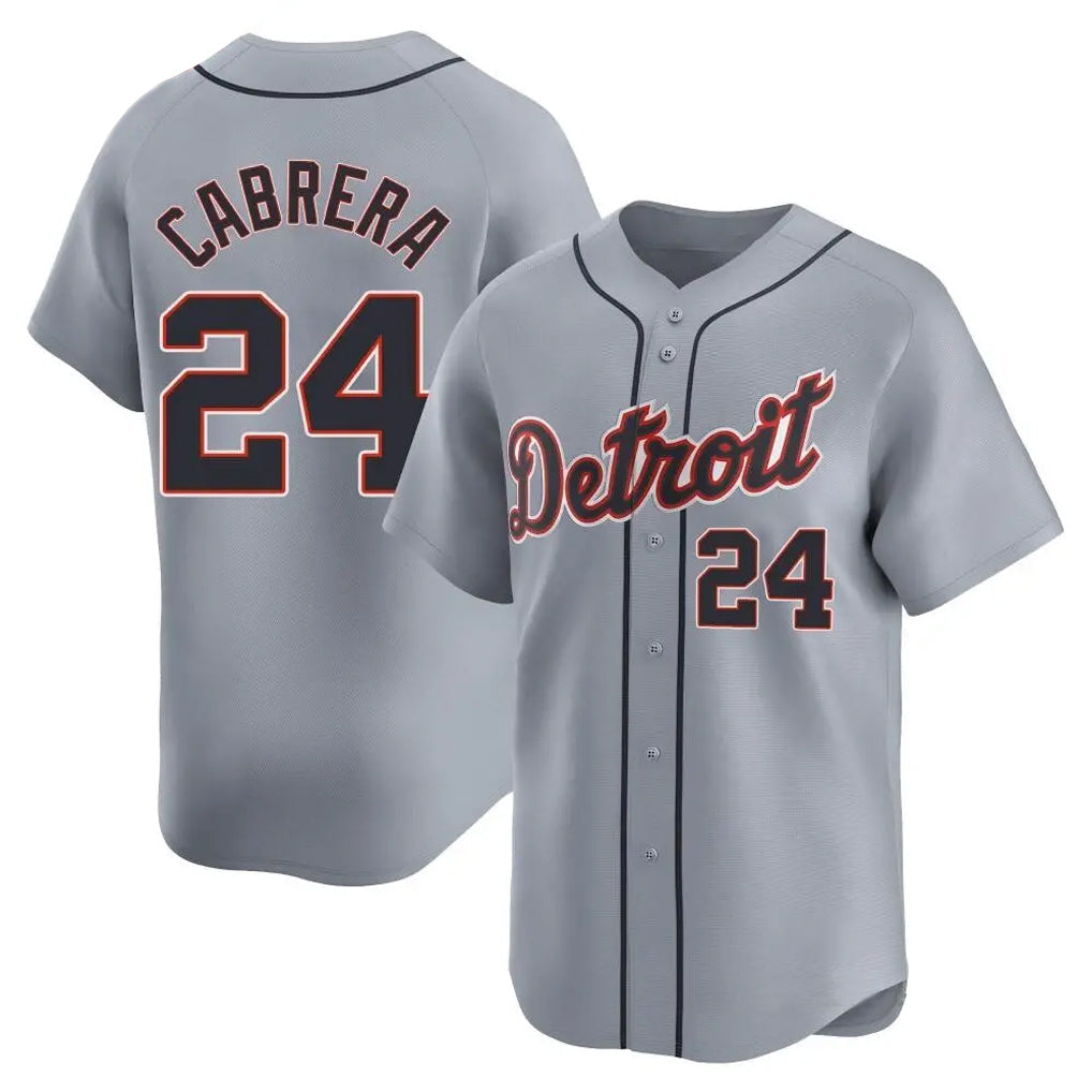 Kdoa D.Tigers #24 Miguel Cabrera Player Gray Home Limited Stitched Jerseys