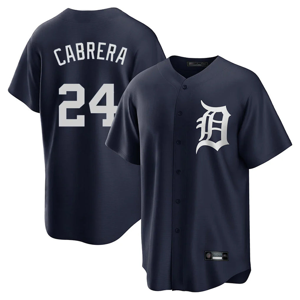 Kdoa D.Tigers #24 Miguel Cabrera Player Navy Game Home Stitched Jerseys