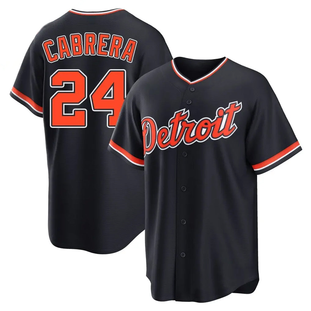 Kdoa D.Tigers #24 Miguel Cabrera Player Navy Home Game Stitched Jerseys