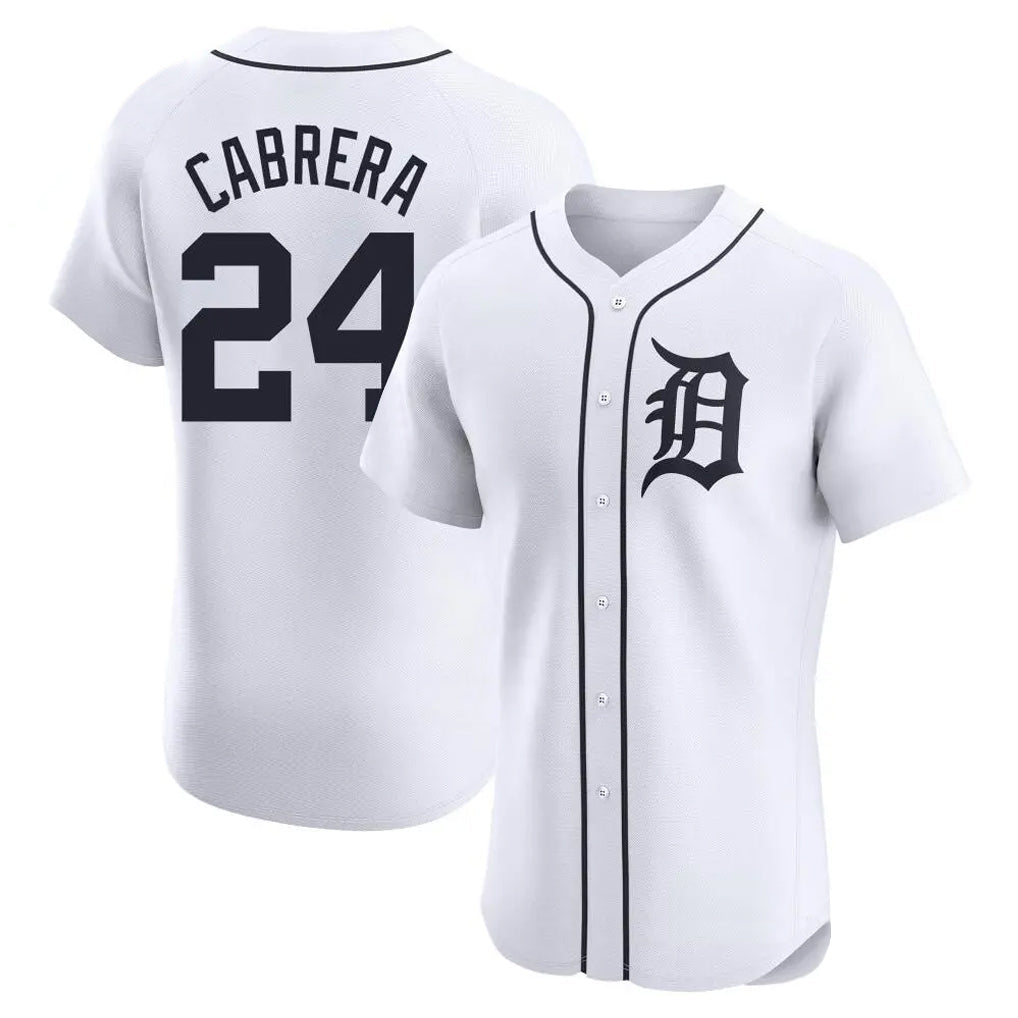 Kdoa D.Tigers #24 Miguel Cabrera Player White Limited Elite Home Stitched Jerseys