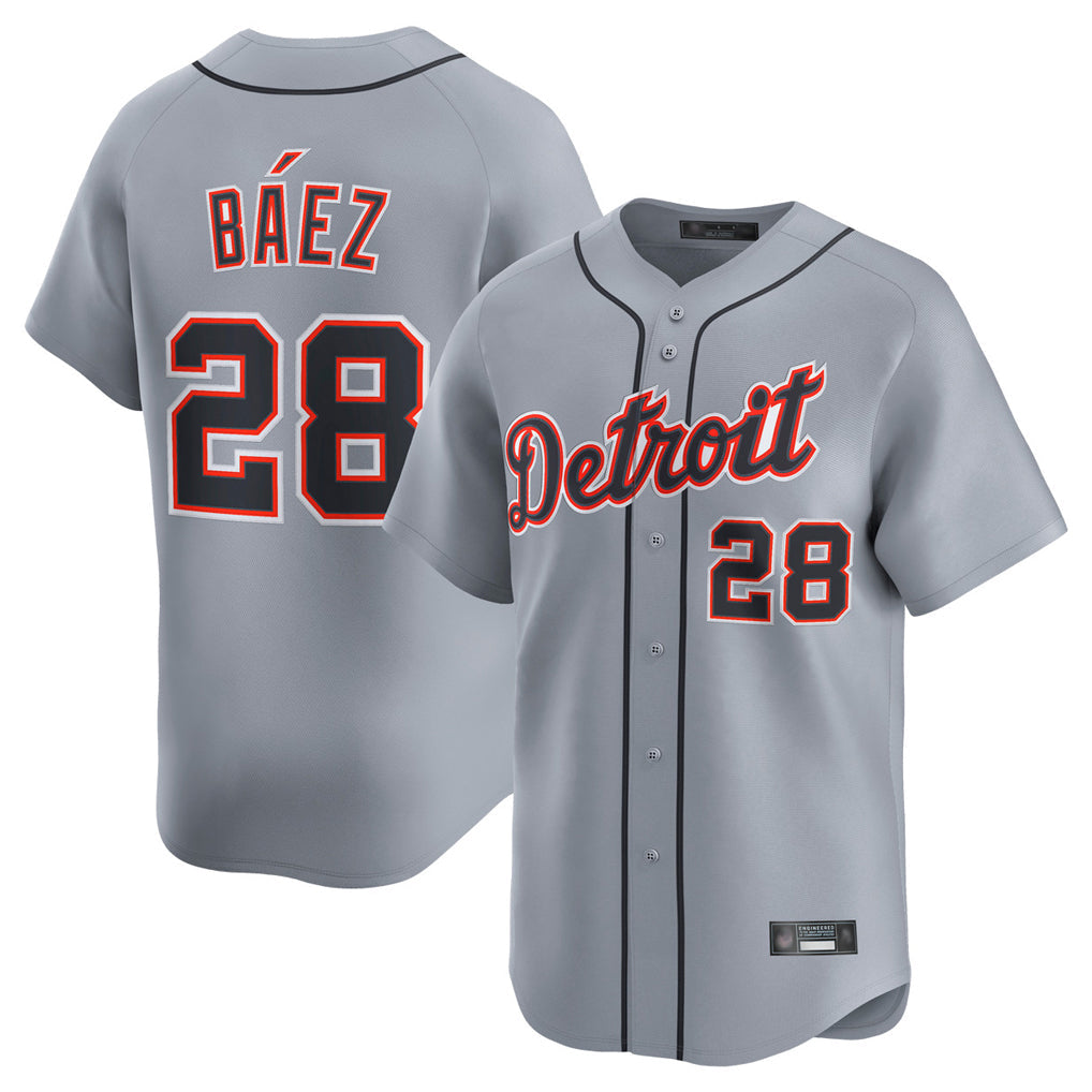 Kdoa D.Tigers #28 Javier B¡§¡éez Player Gray Home Limited Stitched Jerseys