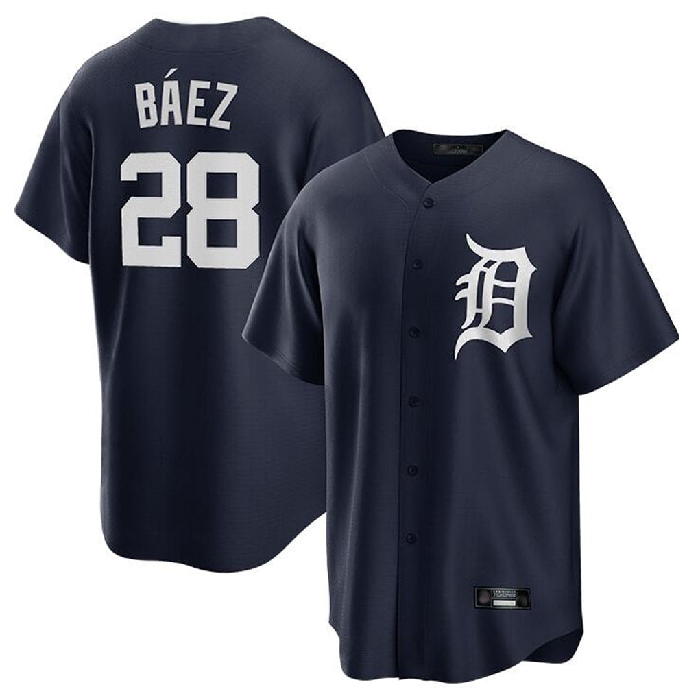 Kdoa D.Tigers #28 Javier B¡§¡éez Player Navy Game Home Stitched Jerseys