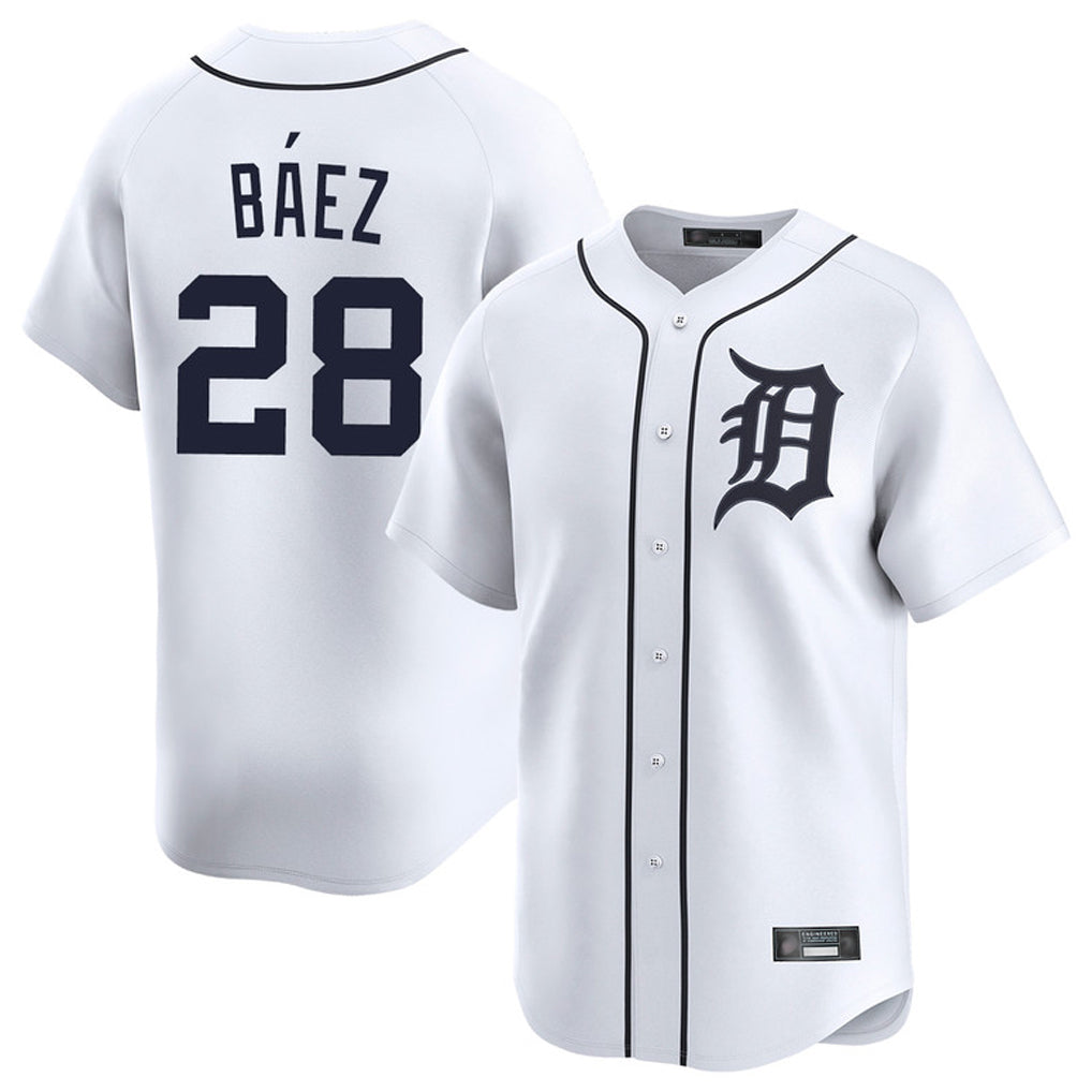 Kdoa D.Tigers #28 Javier B¡§¡éez Player White Home Limited Stitched Jerseys