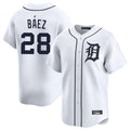 Kdoa D.Tigers #28 Javier B¡§¡éez Player White Home Limited Stitched Jerseys