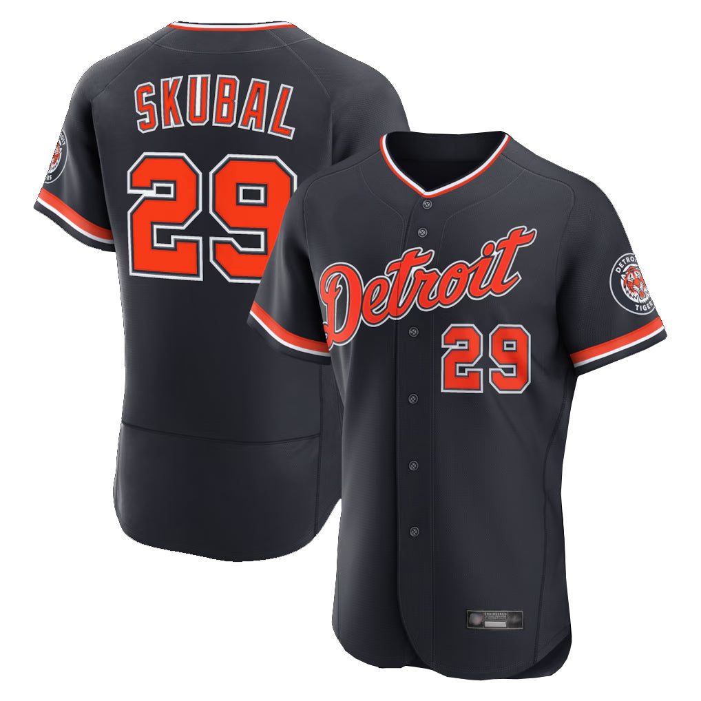 Kdoa D.Tigers #29 Tarik Skubal Player Navy Limited Elite Home Game Stitched Jerseys