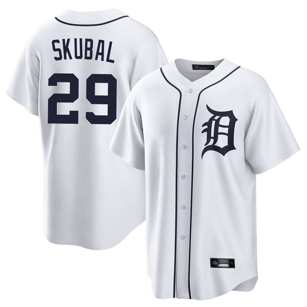 Kdoa D.Tigers #29 Tarik Skubal Player White Home Game Stitched Jerseys