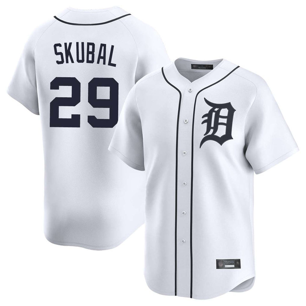 Kdoa D.Tigers #29 Tarik Skubal Player White Home Limited Stitched Jerseys