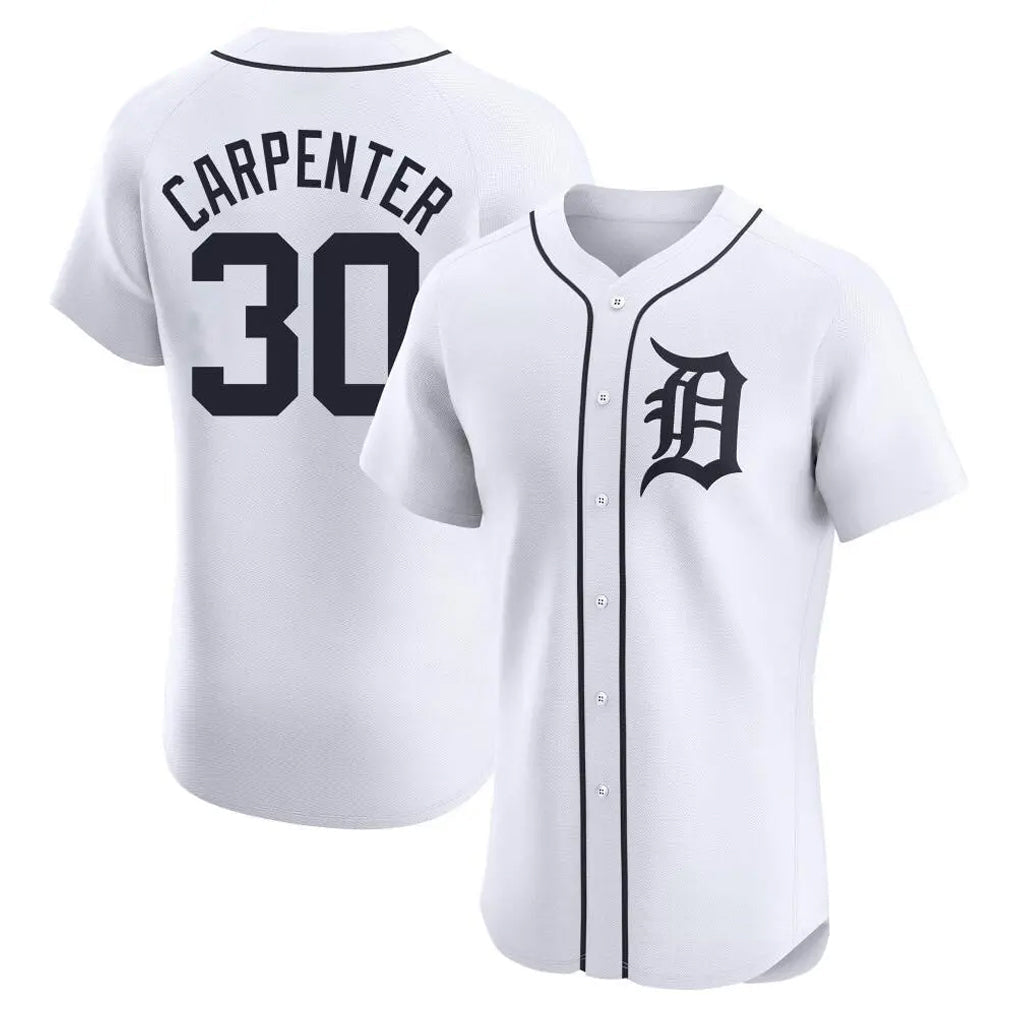Kdoa D.Tigers #30 Kerry Carpenter Player White Limited Elite Home Stitched Jerseys