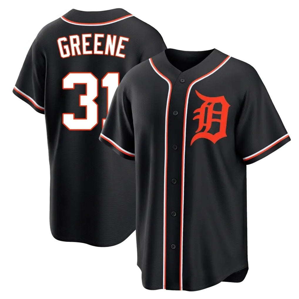 Kdoa D.Tigers #31 Riley Greene Player Black Fashion Out Home Game Stitched Jerseys
