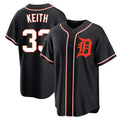 Kdoa D.Tigers #33 Colt Keith Player Black Fashion Out Home Game Stitched Jerseys