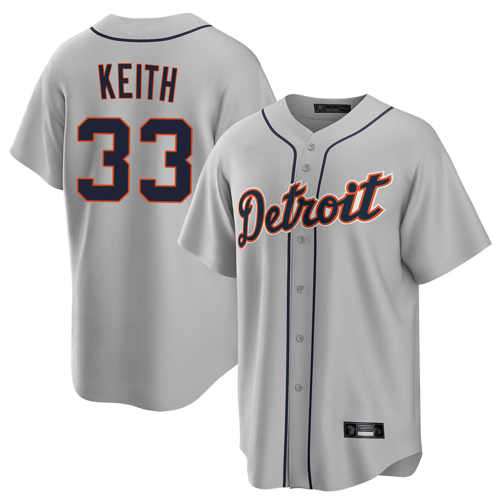 Kdoa D.Tigers #33 Colt Keith Player Gray Home Game Stitched Jerseys