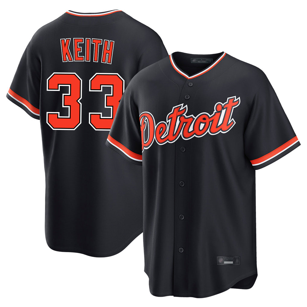 Kdoa D.Tigers #33 Colt Keith Player Navy Home Game Stitched Jerseys