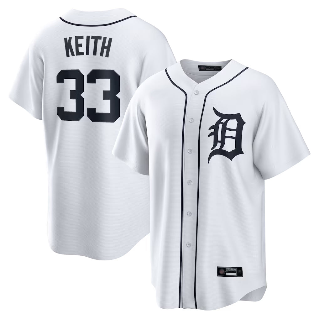 Kdoa D.Tigers #33 Colt Keith Player White Home Game Stitched Jerseys