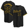 Kdoa D.Tigers #35 Justin Verlander Player Black Snake Skin City Home Game Stitched Jerseys