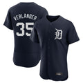 Kdoa D.Tigers #35 Justin Verlander Player Navy Limited Elite Home Stitched Jerseys