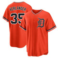 Kdoa D.Tigers #35 Justin Verlander Player Orange Home Game Stitched Jerseys