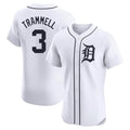 Kdoa D.Tigers #3 Alan Trammell Player White Limited Elite Home Stitched Jerseys