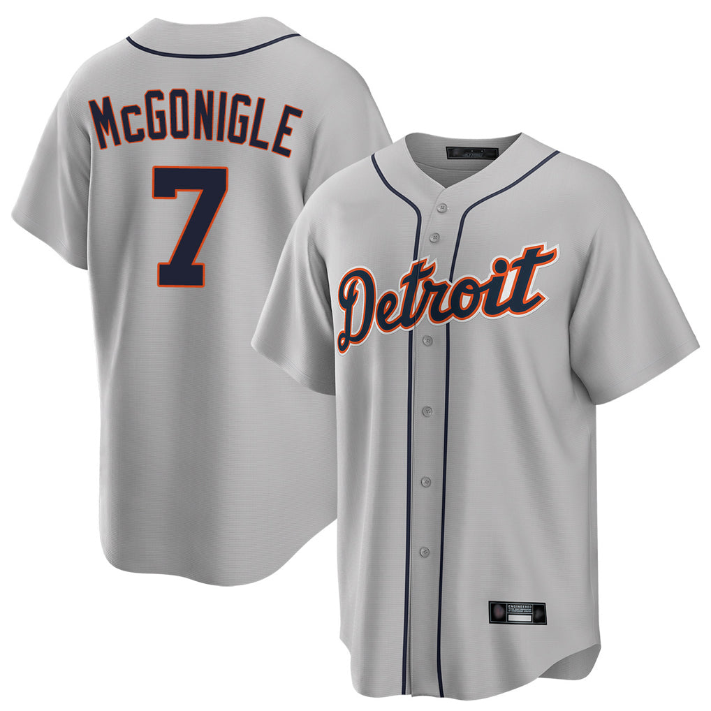 Kdoa D.Tigers #7 Kevin McGonigle Player Gray Home Game Stitched Jerseys