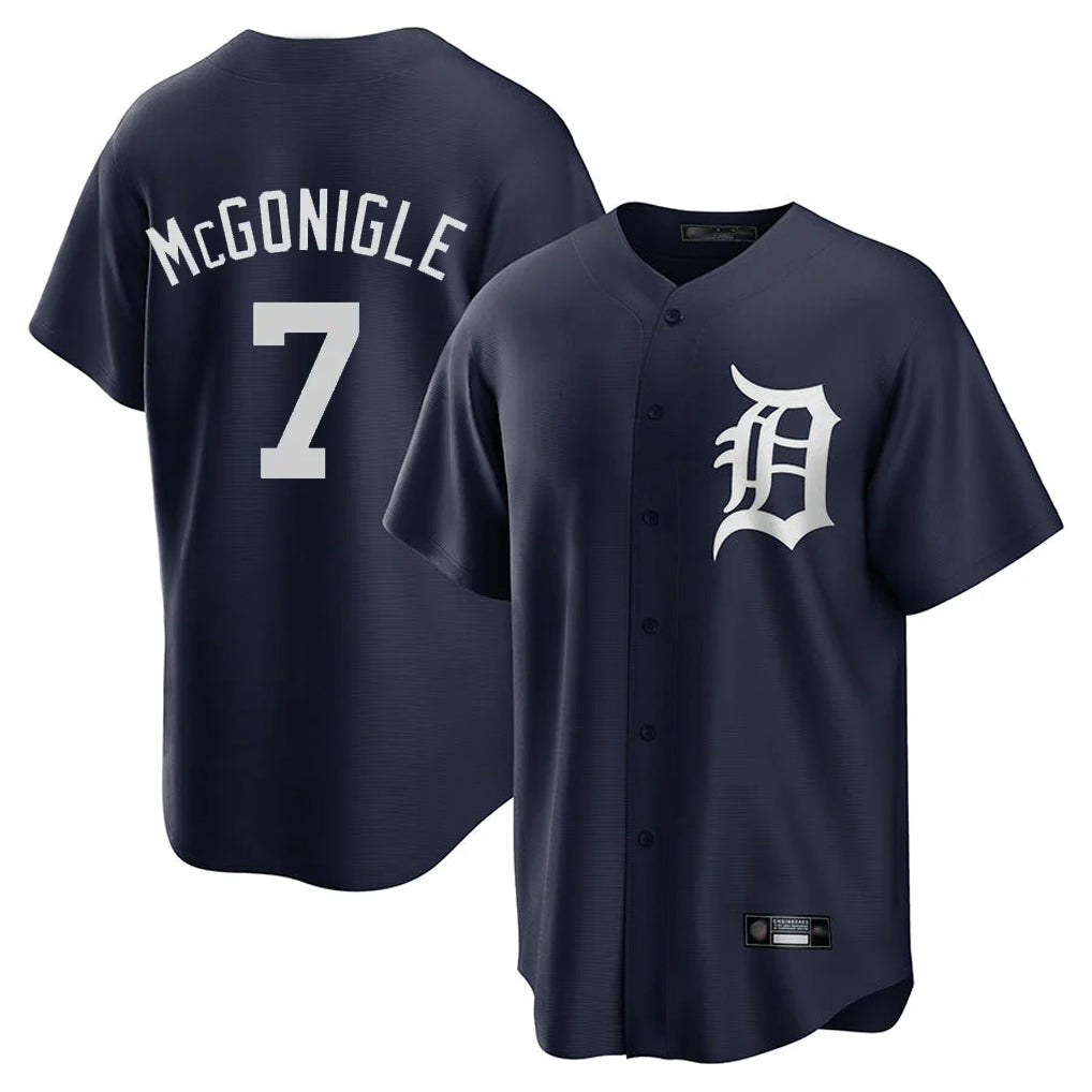 Kdoa D.Tigers #7 Kevin McGonigle Player Navy Game Home Stitched Jerseys