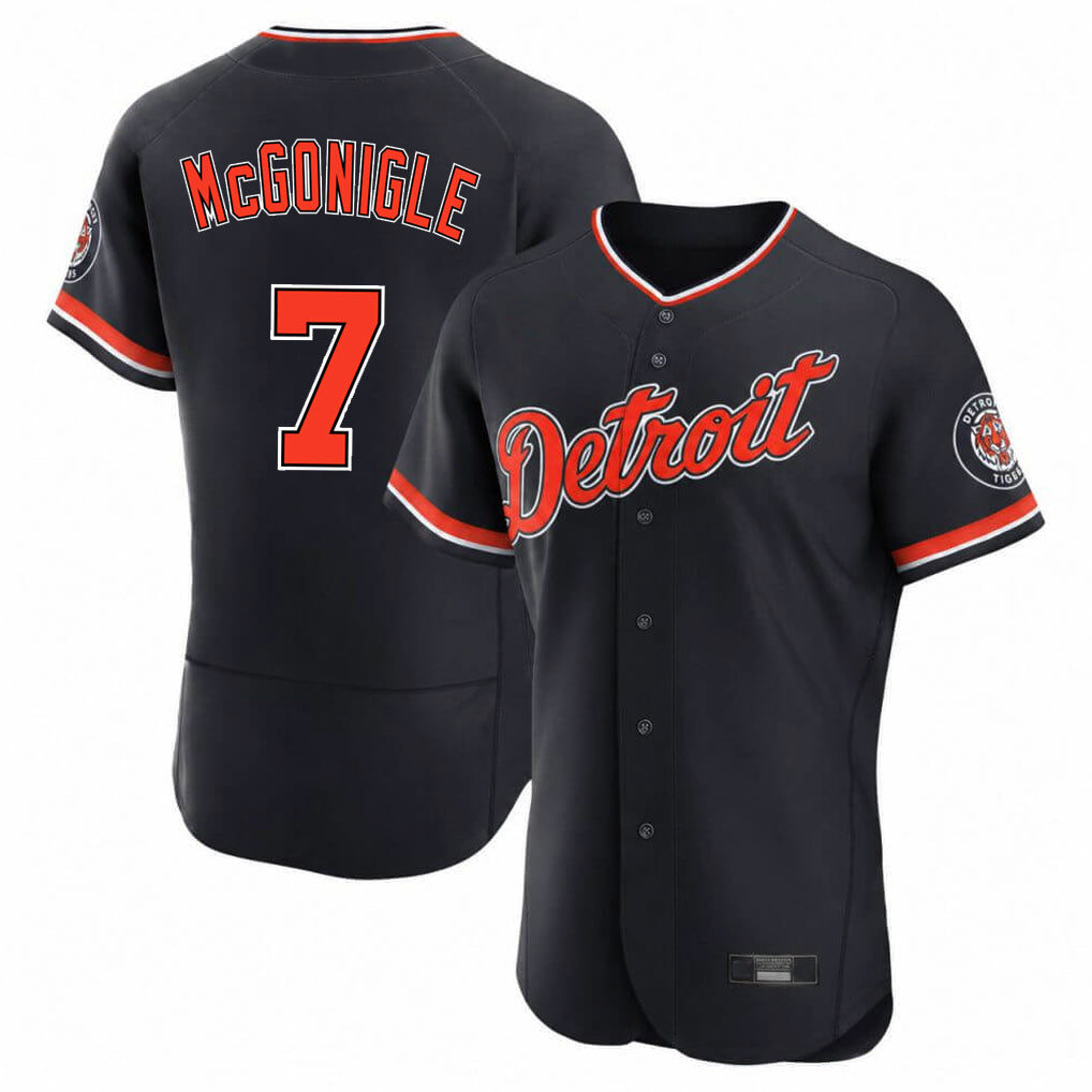 Kdoa D.Tigers #7 Kevin McGonigle Player Navy Limited Elite Home Game Stitched Jerseys