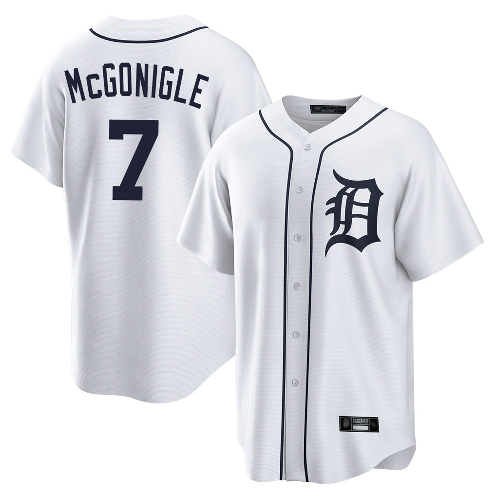 Kdoa D.Tigers #7 Kevin McGonigle Player White Home Game Stitched Jerseys