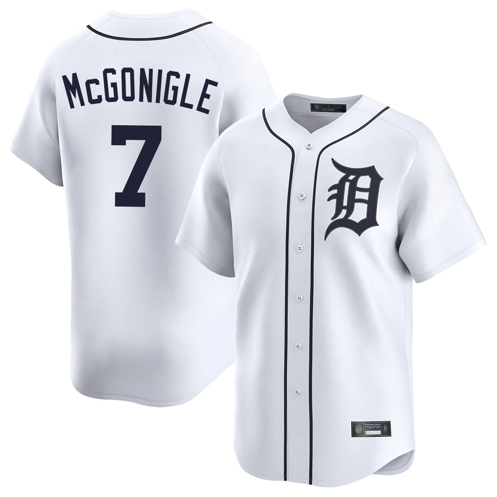Kdoa D.Tigers #7 Kevin McGonigle Player White Home Limited Stitched Jerseys