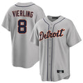 Kdoa D.Tigers #8 Matt Vierling Player Gray Home Game Stitched Jerseys