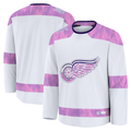 Kdoa D.Red wings White 2024 Hockey Fights Cancer Practice Jerseys