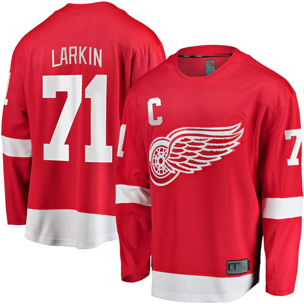 Kdoa D.Red wings #71 Dylan Larkin Red 2023-24 Captain Breakaway Player Jerseys