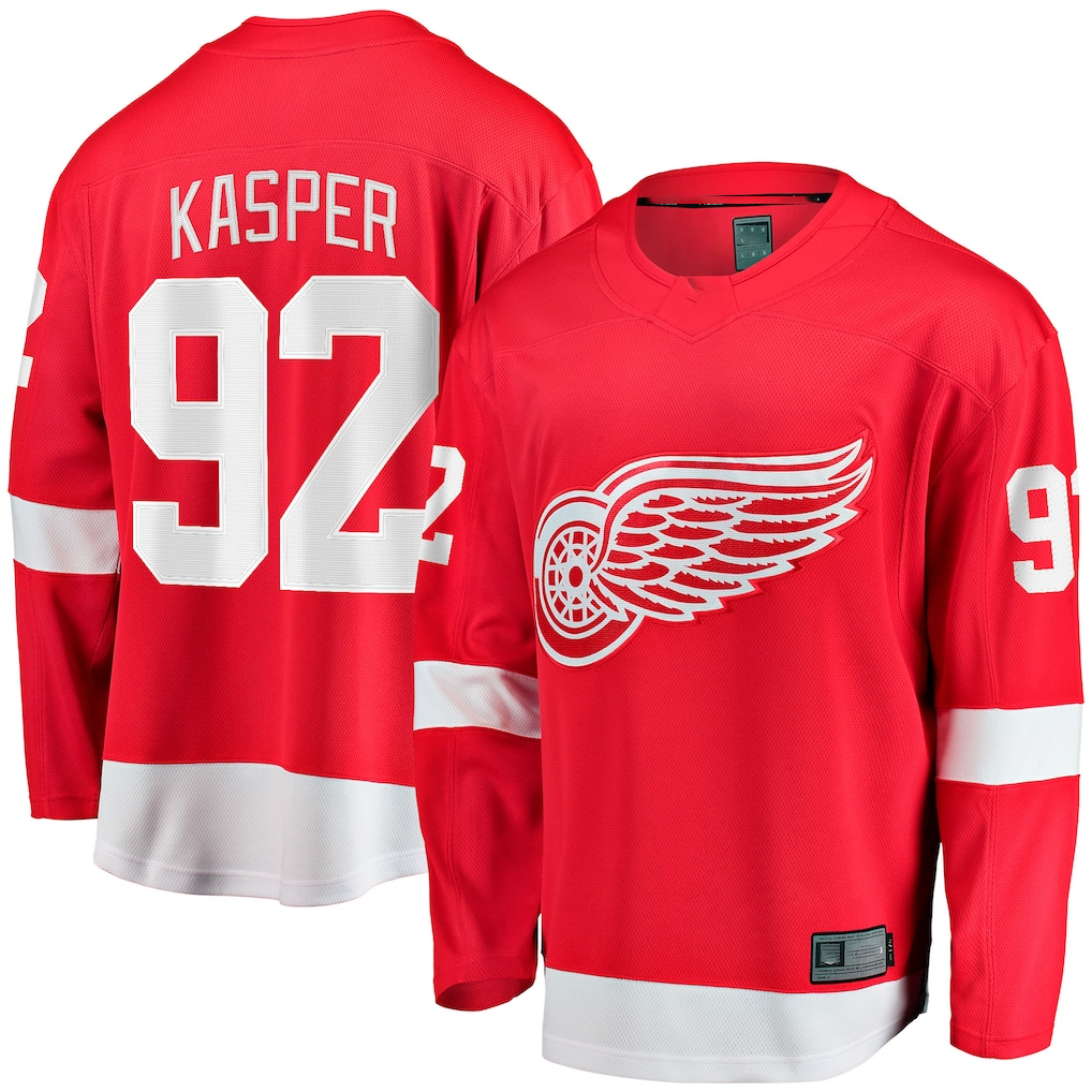 Kdoa D.Red wings #92 Marco Kasper Red Home Breakaway Jerseys