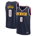 Kdoa D.Nuggets #0 Christian Braun Navy Fast Break Replica Jerseys - Icon Edition