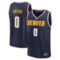 Kdoa D.Nuggets #0 Christian Braun Navy Fast Break Replica Player Jerseys - Icon Edition