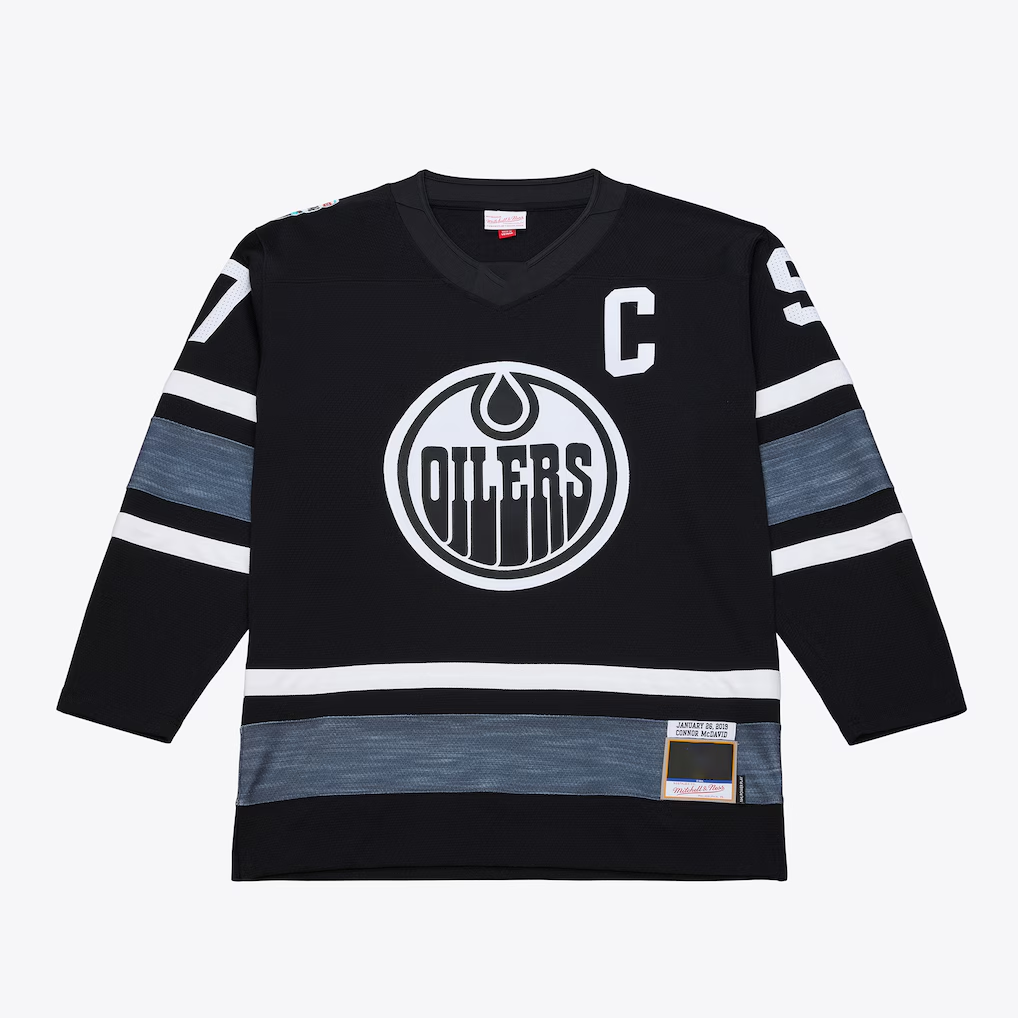 Kdoa E.Oilers Connor McDavid Mitchell & Ness Black 2019 All-Star Game Power Play Jerseys