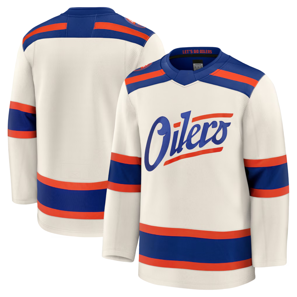 Kdoa E.Oilers Light Beige Alternate Premium Jerseys