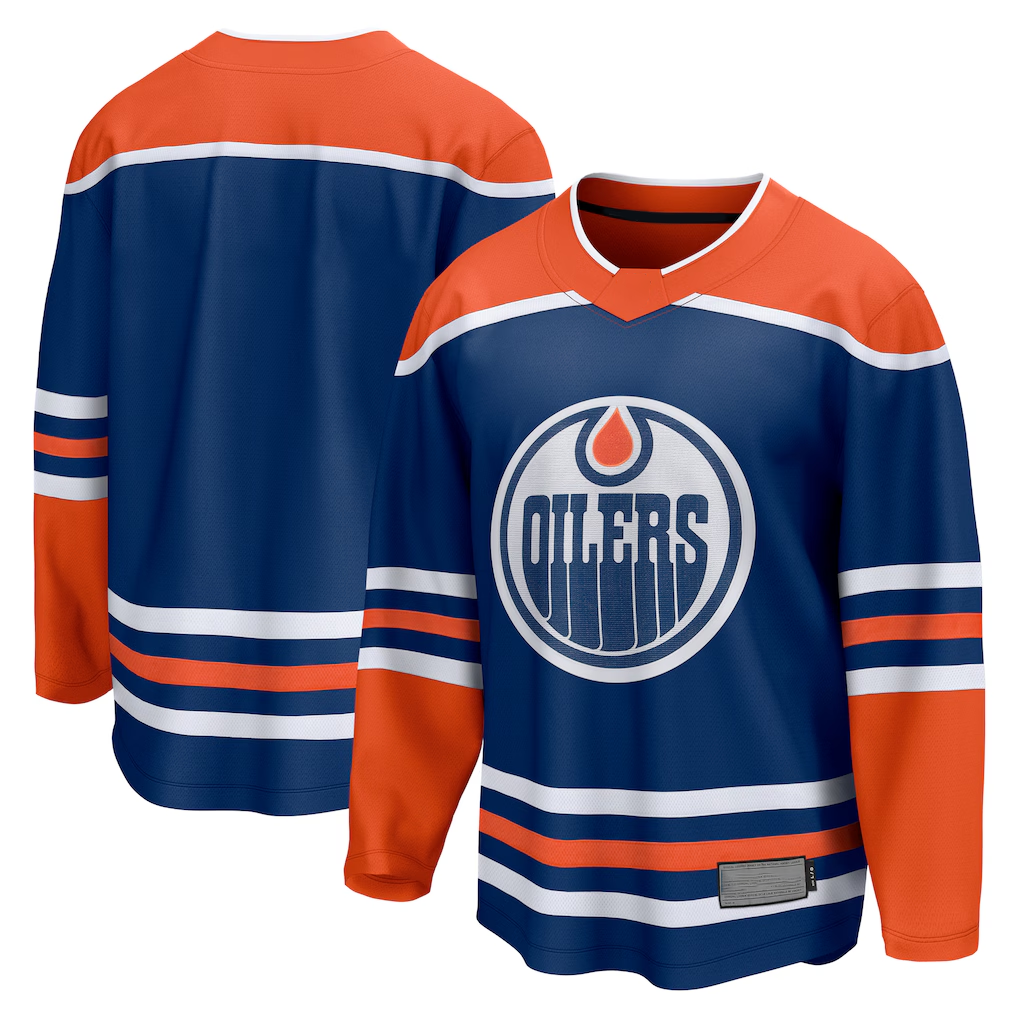 Kdoa E.Oilers Royal Home Breakaway Blank Jerseys