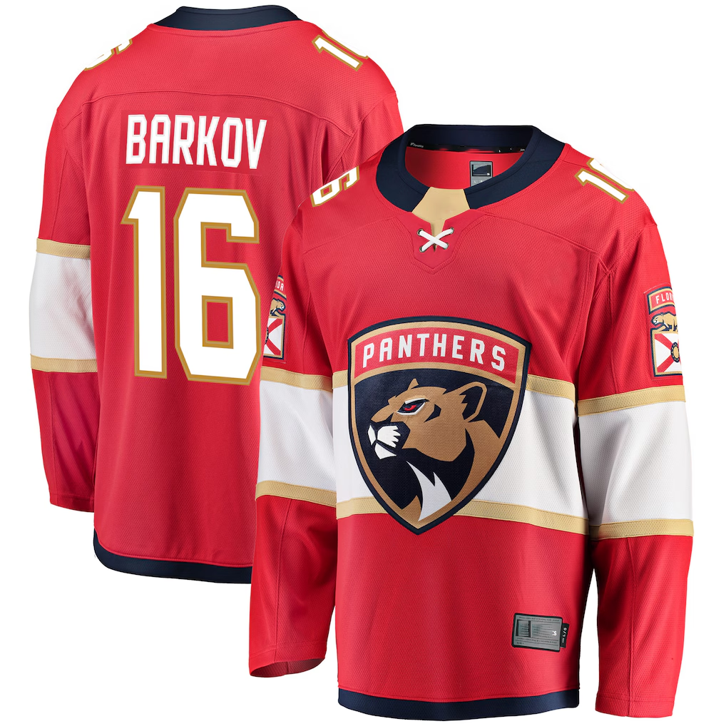 Kdoa F.Panthers #16 Aleksander Barkov Red Breakaway Jerseys